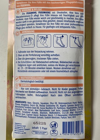 Aloe Vera & Macadamia Yağlı Ayak Maskesi - Görsel 2