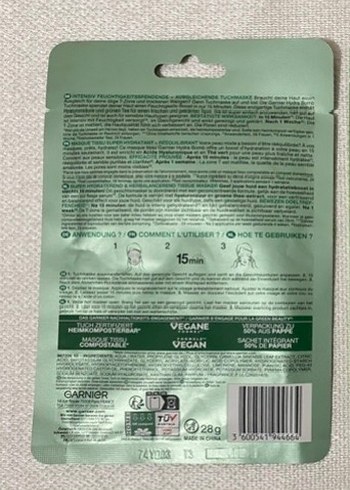 Garnier Yeşil Çay Özlü Yoğun Nem Maskesi - Görsel 2