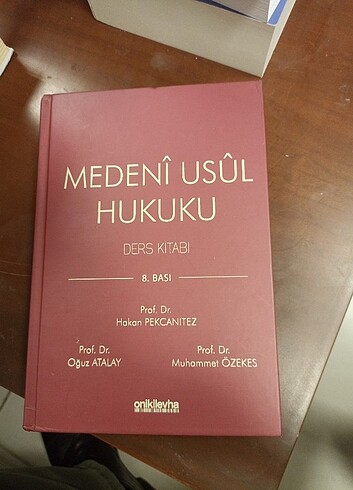 Medeni Usul Hukuku Ders Kitabı, 8. baskı. Hakan Pekcanıtez.Kitap