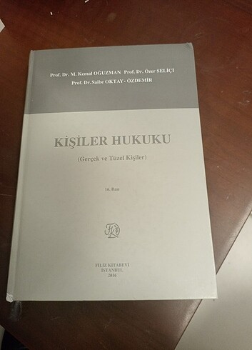 Kişiler Hukuku, 2016 baskı.Kemal Oğuzman. Kitabın tamamına yakın