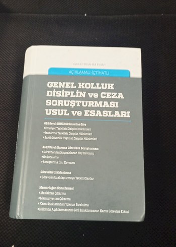 Disiplin ve ceza soruşturması,2018 baskı, 1158 sayfa.