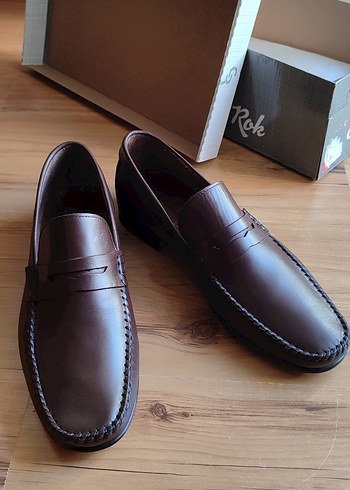 Çok Şık Kahverengi Deri Kösele Ayakkabı, Kundura - Görsel 3