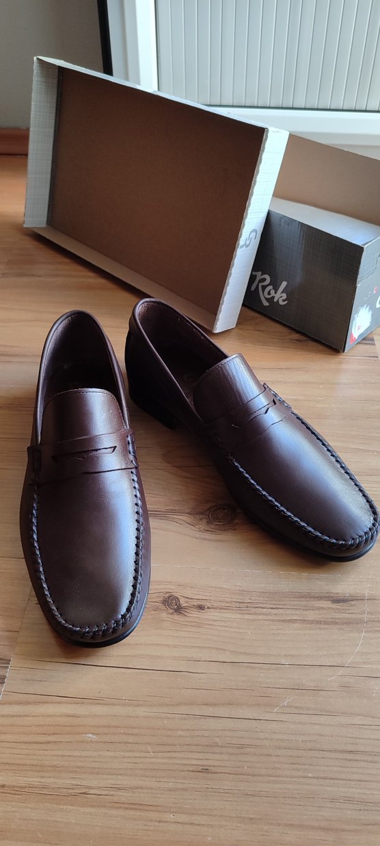 Çok Şık Kahverengi Deri Kösele Ayakkabı, Kundura - Görsel 3