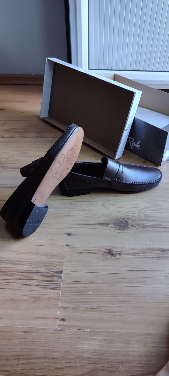 Çok Şık Kahverengi Deri Kösele Ayakkabı, Kundura - Görsel 5