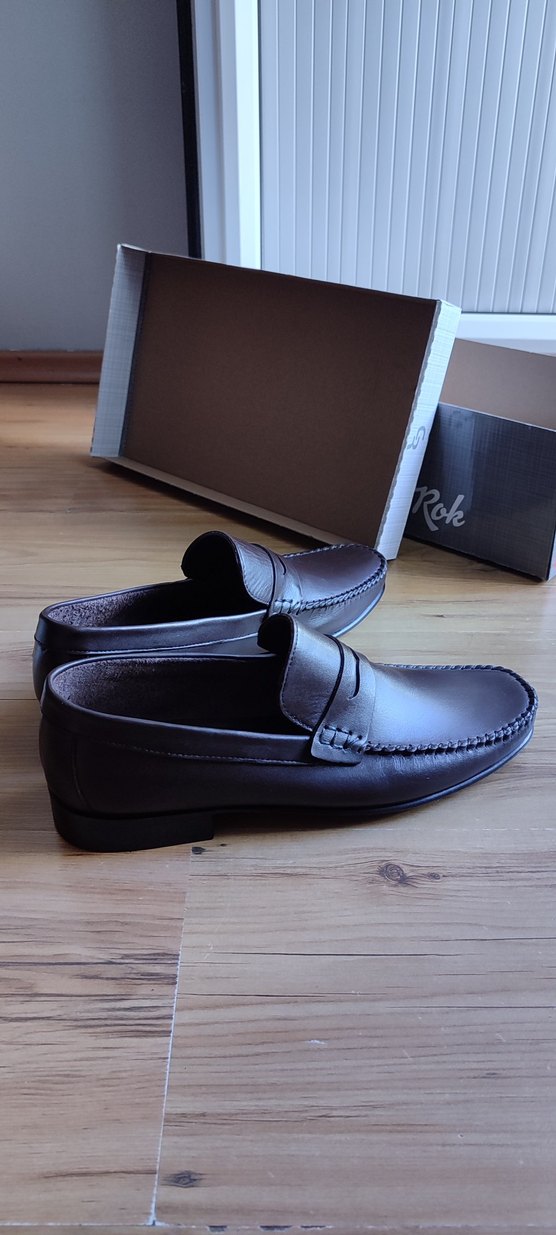 Çok Şık Kahverengi Deri Kösele Ayakkabı, Kundura - Görsel 4