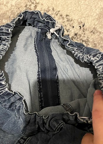 m Beden Bohem Tarzı Uzun Mavi Denim Etek