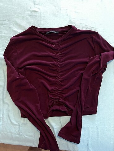 Trendyolmilla mor crop bluz
