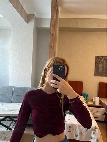 Trendyol & Milla Trendyolmilla mor crop bluz