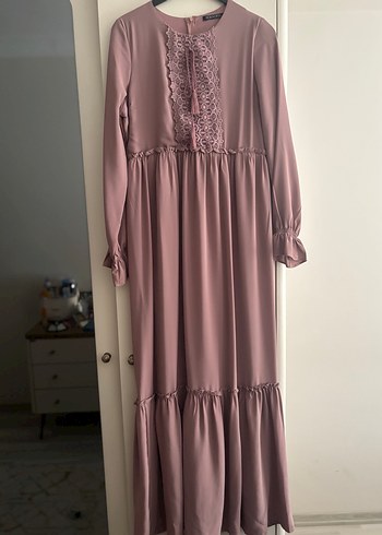 Uzun Kollu Bohem Renkli Elbise - Görsel 2