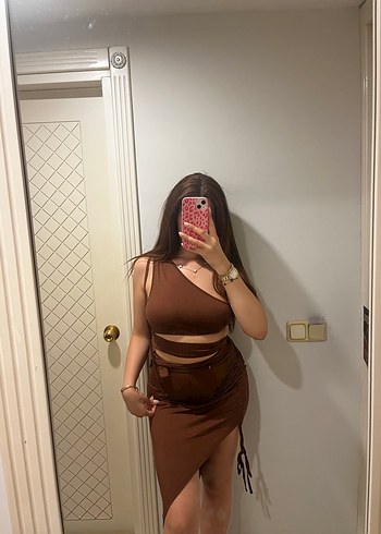 Trendyol & Milla Kahverengi Straplez takım