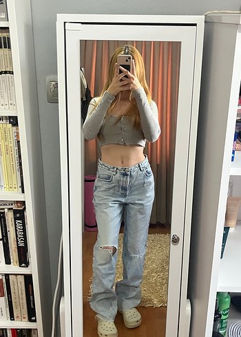 Düz Paça Mavi Jean