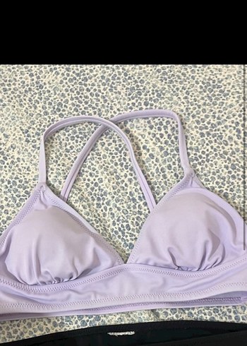 Lila İnce Askılı Bikini Üstü