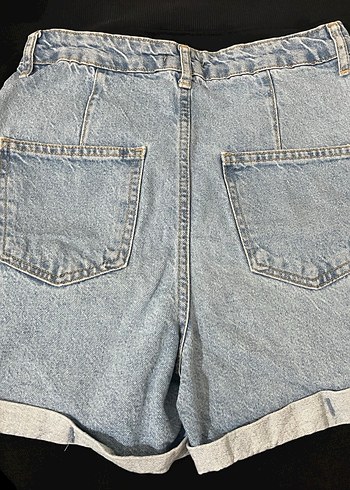 Diğer Düğmeli Loose Fit Kadın Kot Şort