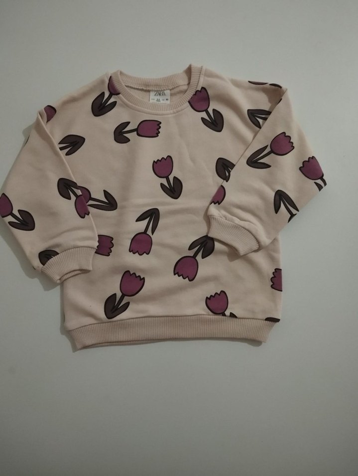 Uzun Kollu Baskılı Kız Bebek Takımı - Görsel 3