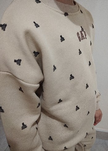 Gri Erkek Çocuk Rahat Kesim Eşofman Takımı - Görsel 2