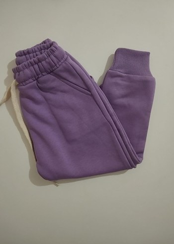 Bebek Kız Uzun Kollu Mor Desenli Takım - Görsel 3