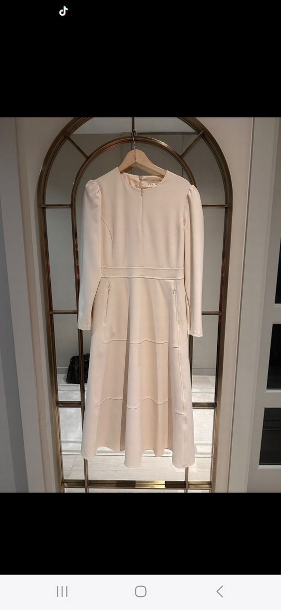 exquise Uzun Kollu Prenses Elbise - Görsel 2