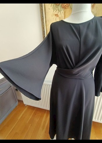 nocturne Siyah Uzun Elbise - Görsel 4