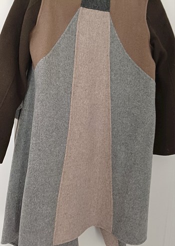 kaşe şal yakalı Kadın Kaban - Görsel 5