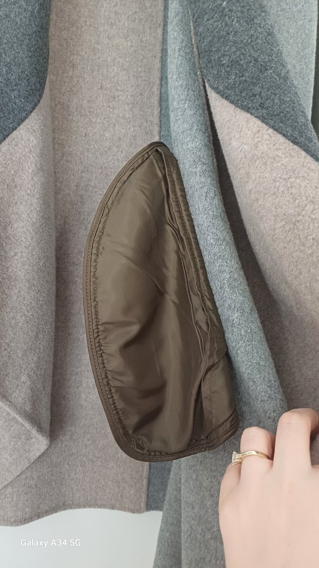 kaşe şal yakalı Kadın Kaban - Görsel 4