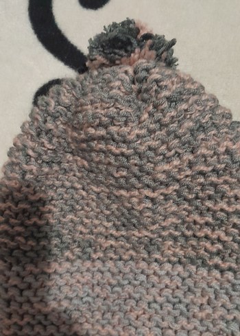 Gri Kadın Örgü Bere - Görsel 2