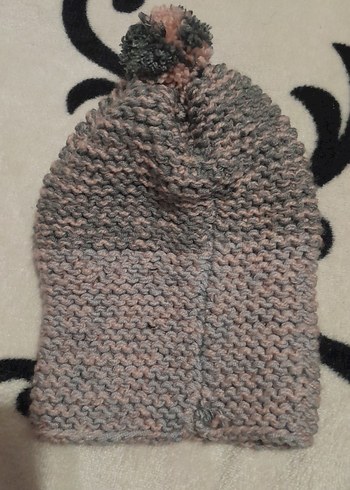 Gri Kadın Örgü Bere - Görsel 5