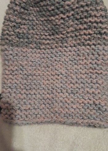 Gri Kadın Örgü Bere - Görsel 3