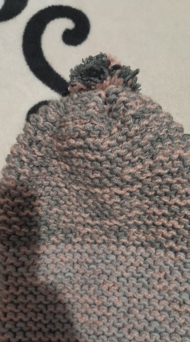 Gri Kadın Örgü Bere - Görsel 2