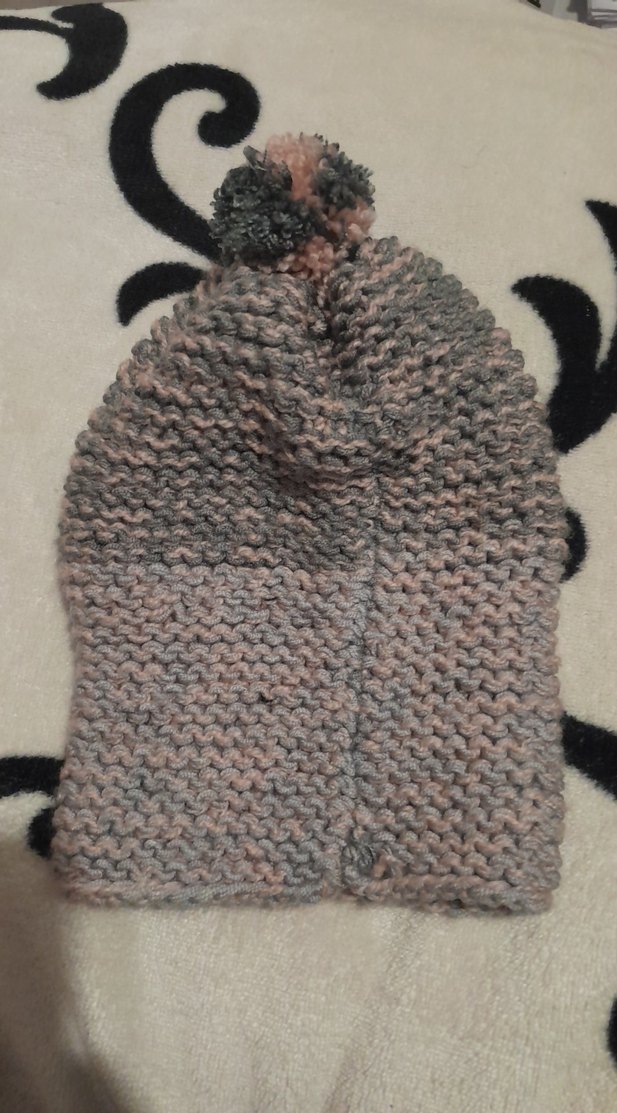 Gri Kadın Örgü Bere - Görsel 5