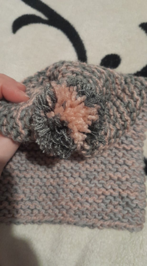 Gri Kadın Örgü Bere - Görsel 4