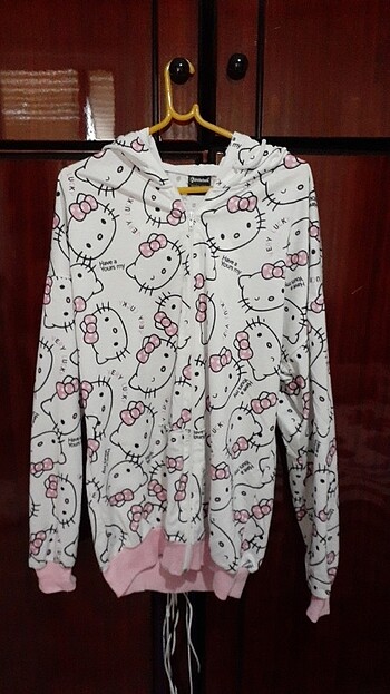 Hello kitty sweatshirt fermuarlı 