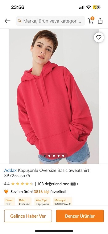 Sweatshirt kırmızı