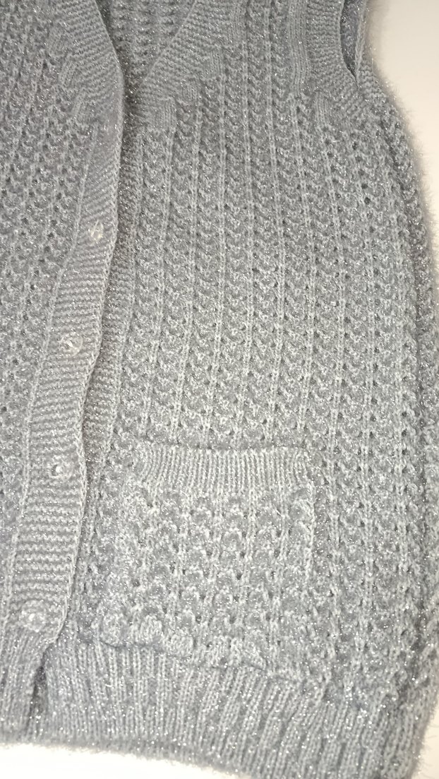 Gri Örgü Kadın Süveter V Yaka - Görsel 2