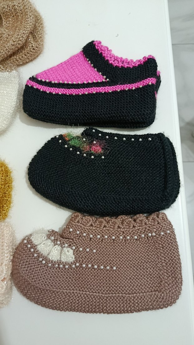 El Örgüsü Çeşitli Renklerde Patik Modelleri - Görsel 4