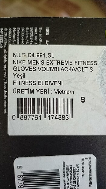  Beden Unisex yeşil fitness eldiveni