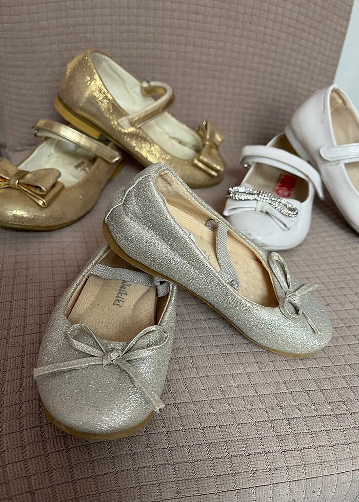 Kız çocuk abiye ayakkabı 3 adet - Görsel 4