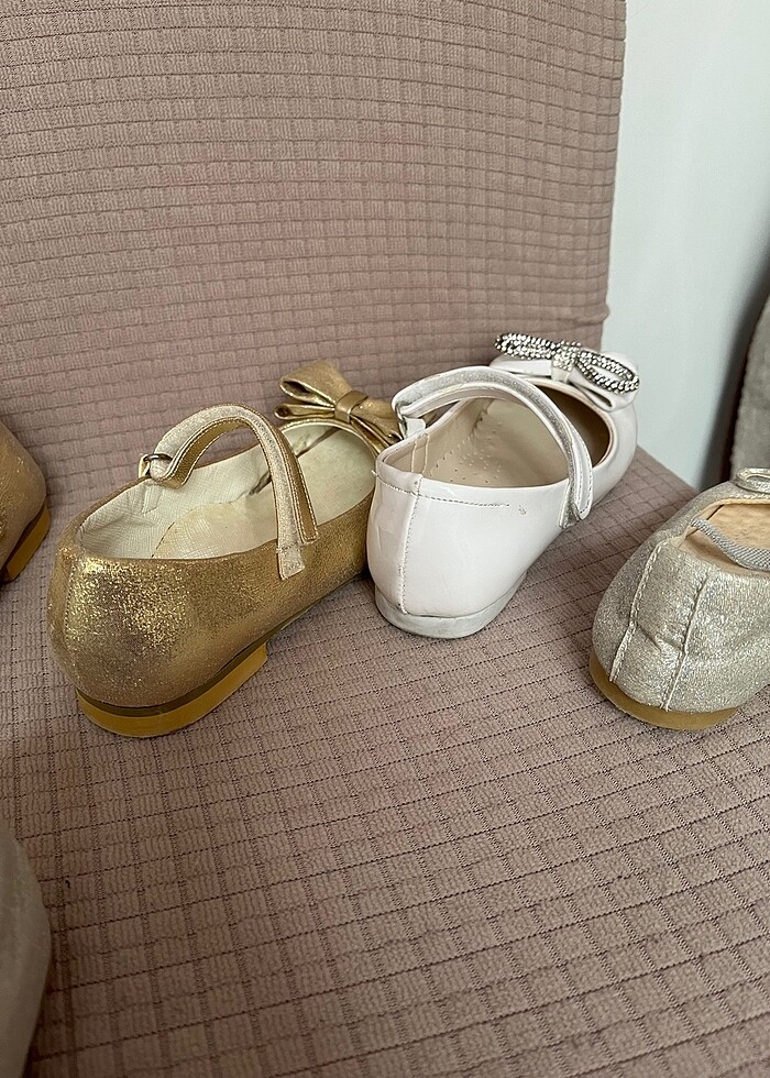 Kız çocuk abiye ayakkabı 3 adet - Görsel 5