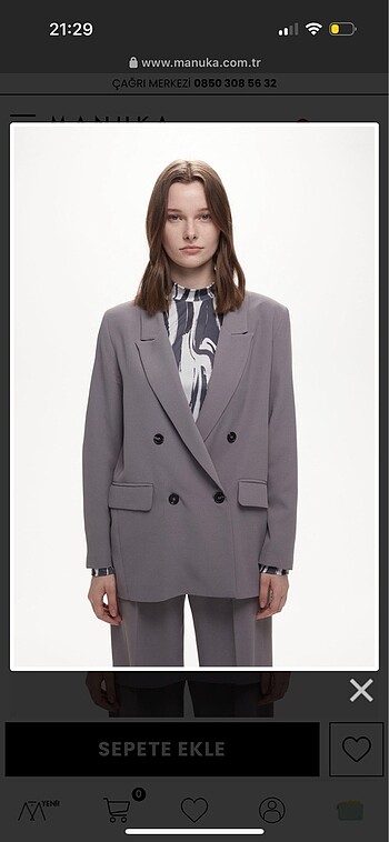 m Beden haki Renk Manuka Blazer
