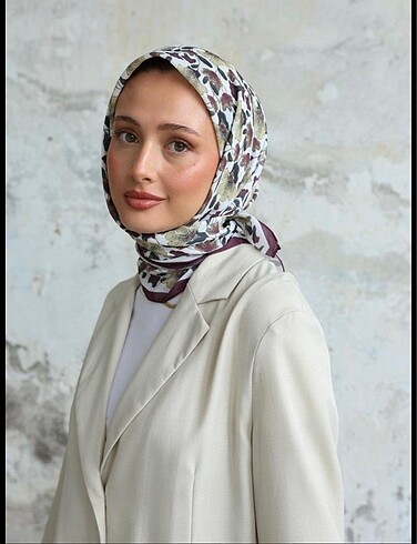 Maviden Scarf Lale Desen Mürdüm