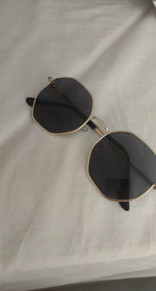 Bej Çerçeveli Retro Gri Kadın Güneş Gözlüğü - Görsel 2