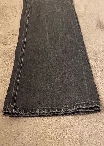 s Beden Mavi jeans Siyah Bol paça Kesim Kadın Kot Pantolon