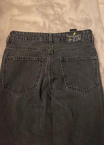 Mavi jeans Siyah Bol paça Kesim Kadın Kot Pantolon