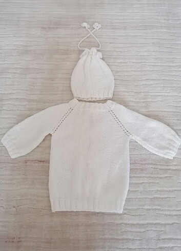 El Örgüsü Bebek Bere Hırka Takım - Görsel 3