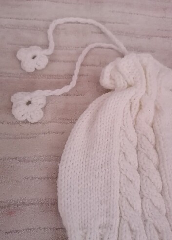 El Örgüsü Bebek Bere Hırka Takım - Görsel 2