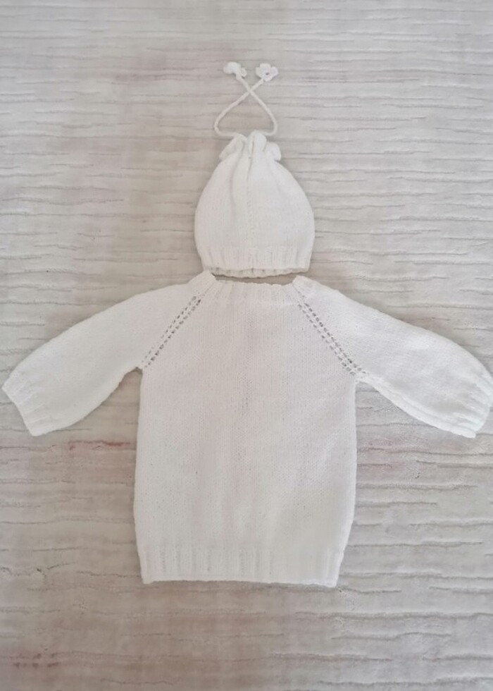 El Örgüsü Bebek Bere Hırka Takım - Görsel 3