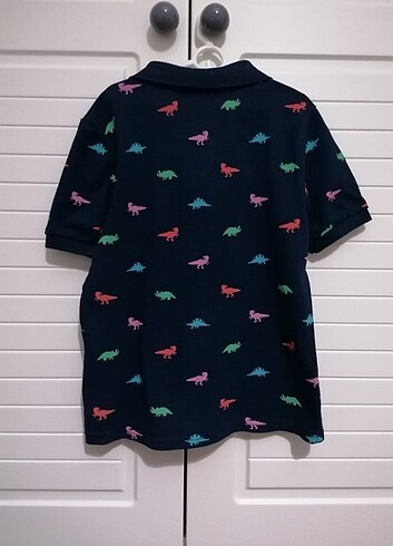 Dinozor Desenli Polo Yaka Çocuk Tişörtü - Görsel 3