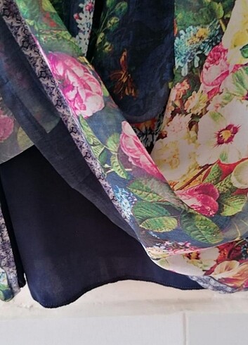 Çiçek Desenli Şifon Hamile Elbisesi - Görsel 4