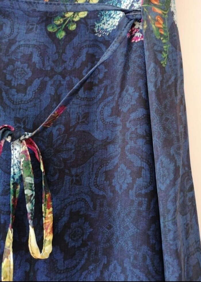 Çiçek Desenli Şifon Hamile Elbisesi - Görsel 5