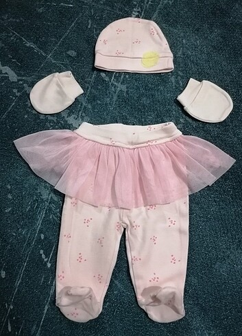 Tütülü Pantalon ve Bere Eldiven Seti - Görsel 4