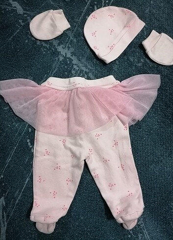 Tütülü Pantalon ve Bere Eldiven Seti - Görsel 2